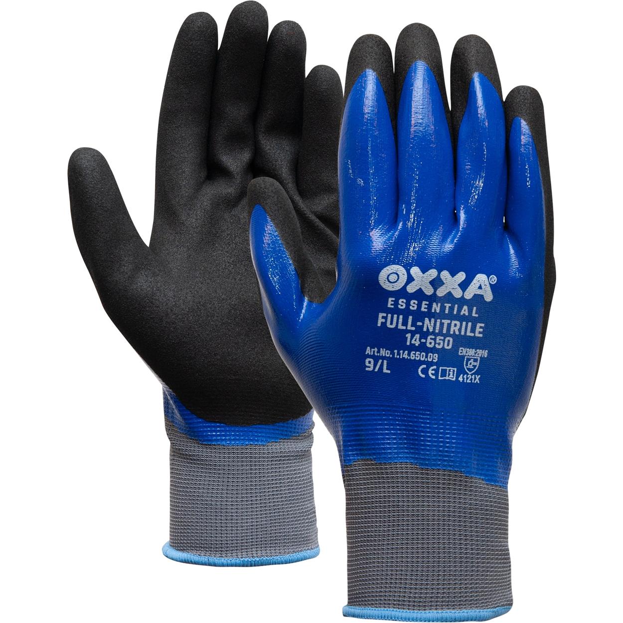 OXXA Full-Nitrile 14-650 werkhandschoenen zwart blauw