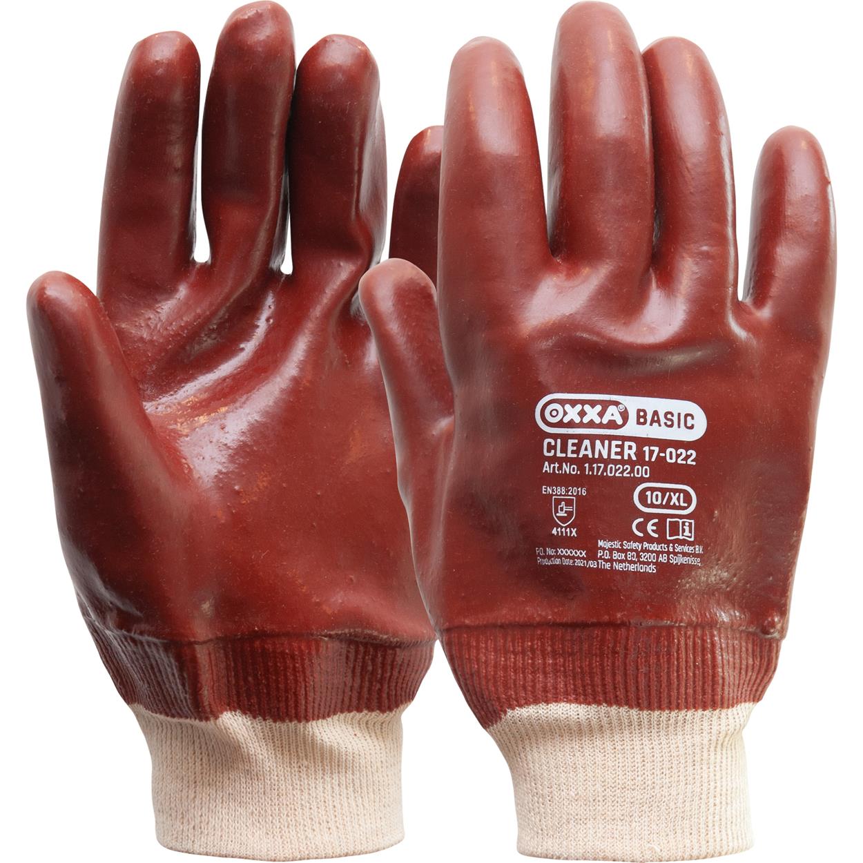 OXXA Cleaner 17-022 PVC werkhandschoenen rood