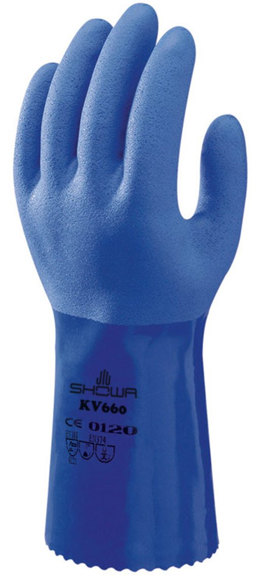 Showa KV660 Aramid Oil Resistant werkhandschoenen blauw