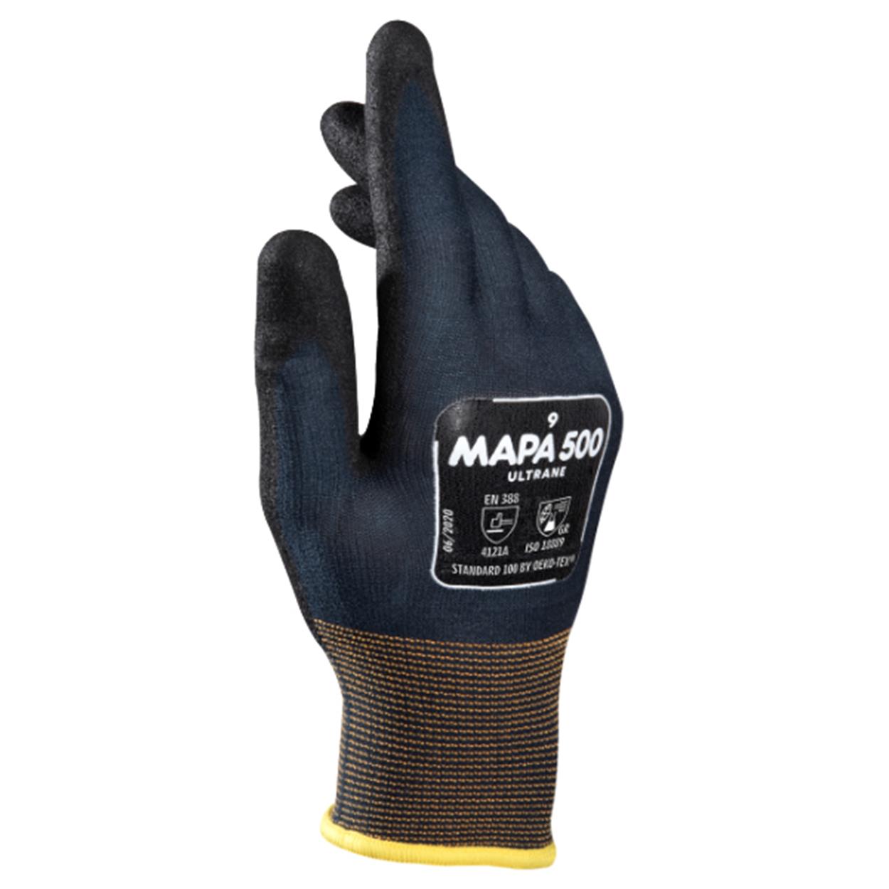 Mapa Ultrane 500 nitril werkhandschoenen zwart blauw - PBM Toolshop
