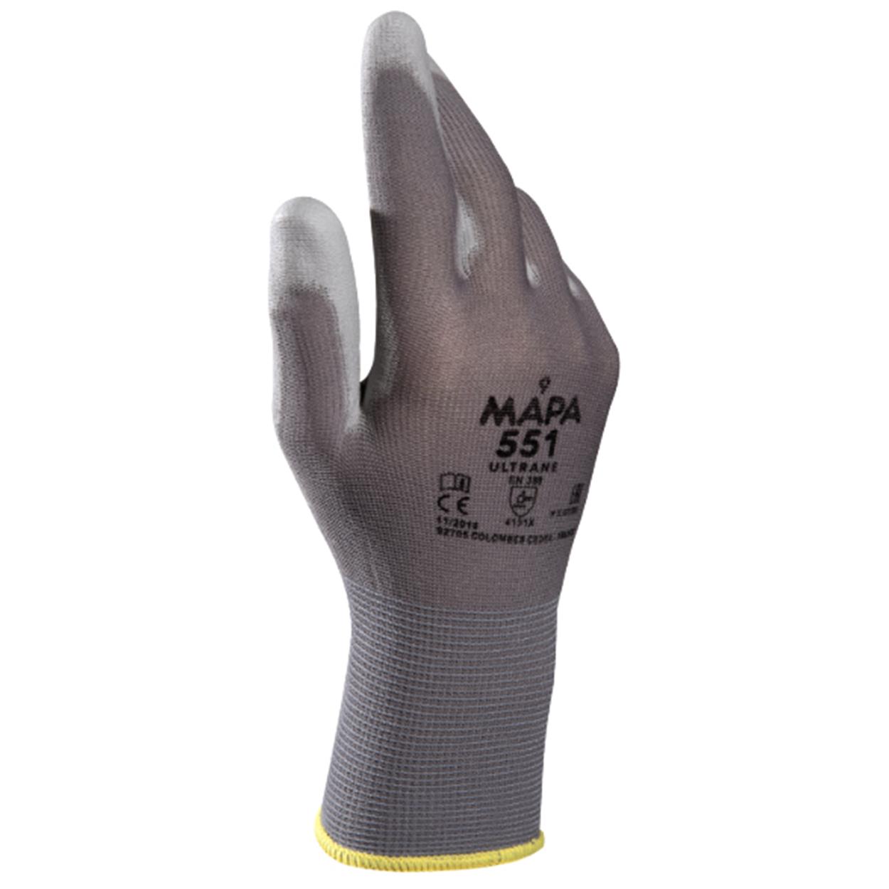 Mapa Ultrane 551 PU precisie werkhandschoenen grijs - PBM Toolshop