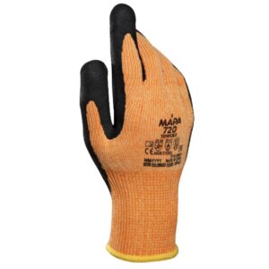 Mapa TempDex 720 hitte- en snijbestendige nitril werkhandschoenen zwart oranje - PBM Toolshop