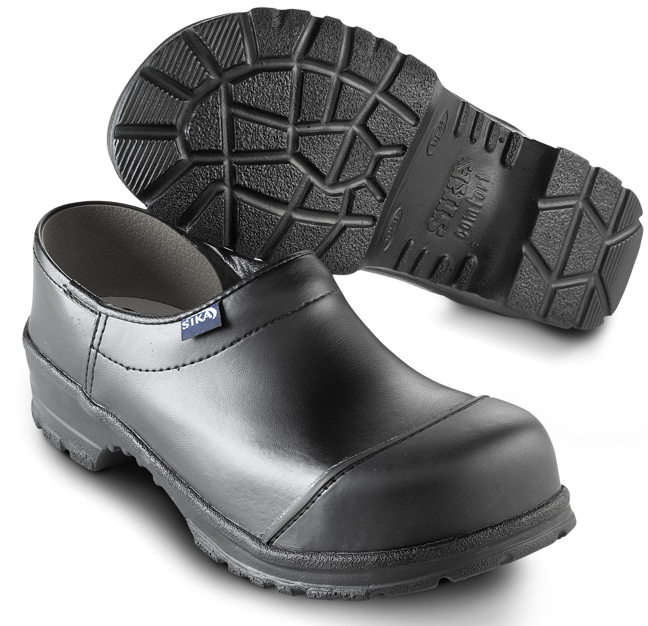 Sika 29 Comfort veiligheidsklomp S3 zwart met stalen veiligheidsneus, gesloten hiel en antislip PU-loopzool