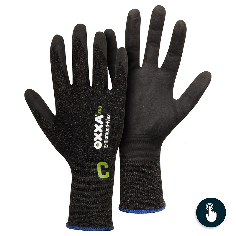 OXXA E-Diamond-Flex Cut C 52-780 snijbestendige handschoen zwart