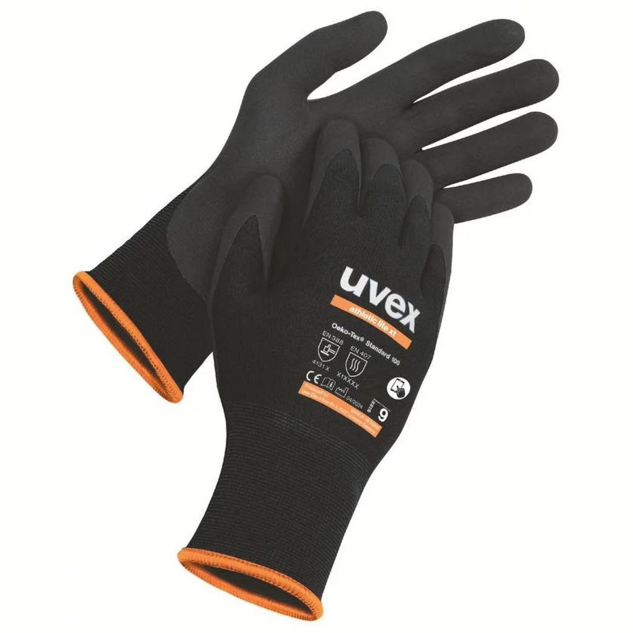 uvex atheletic lite XT handschoen zwart