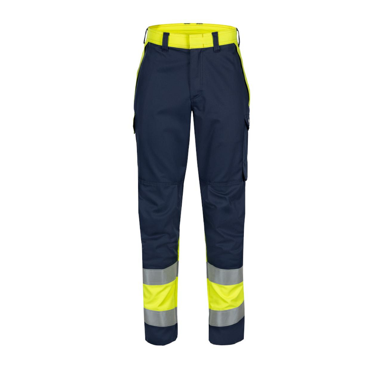 Sioen 103U Navi unisex broek marineblauw/fluo geel