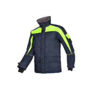 Sioen 3438 Talau gevoerde diepvriesparka fluo geel/marineblauw