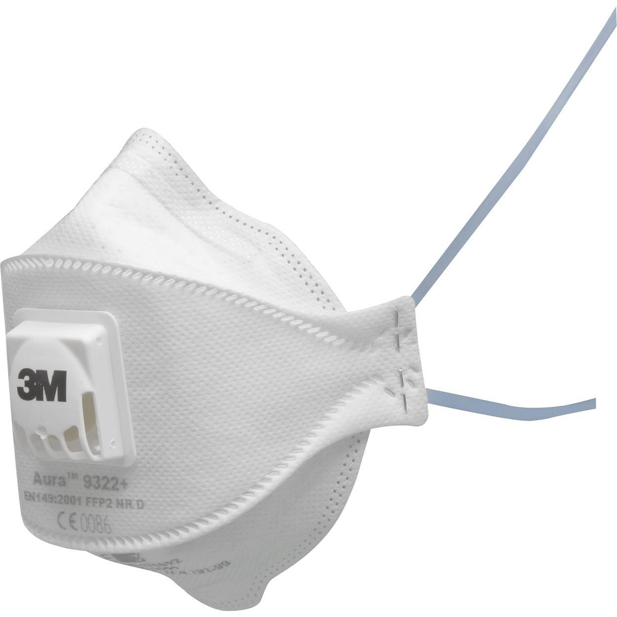 3M Aura 9322+Gen3 FFP2 NR D-stofmasker met uitademventiel