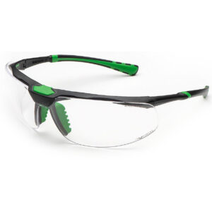 Univet 5X3 Clear veiligheidsbril zwart/groen