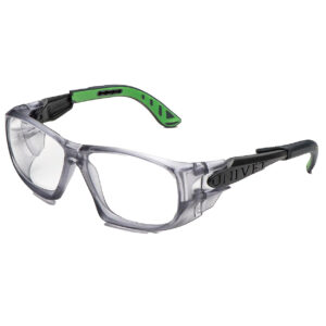 Univet 5X9 Clear 2 veiligheidsbril grijs/groen