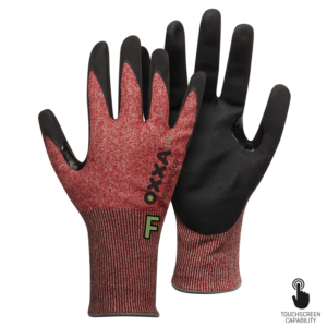 OXXA E-Mission-Top Cut F 52-732 ESD snijbestendige nitrilfoam handschoenen zwart groen