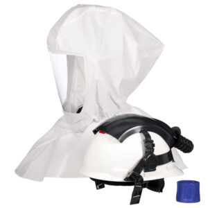 Witte 3M Versaflo S-665 kapcombinatie met vizier en helm