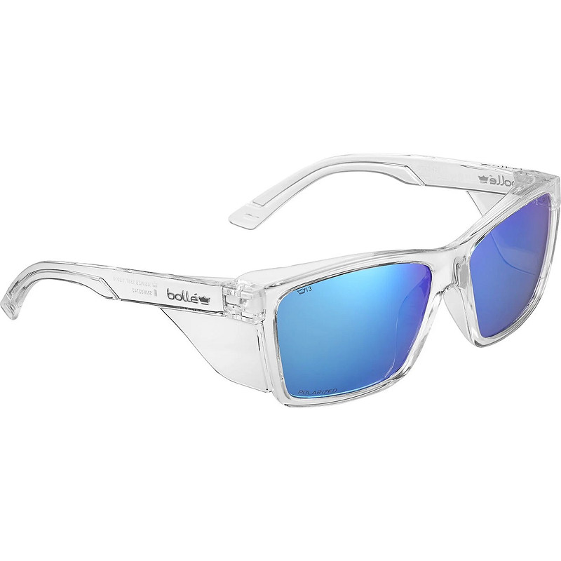 Bollé STKS 420 veiligheidsbril met transparant montuur en blauw-paarse lens